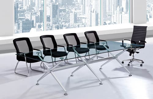 Whosale Modern Tempered Glass Top Conference Table in China